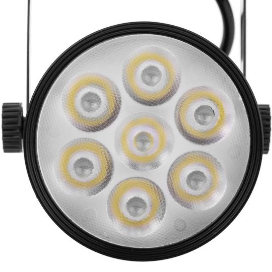 7W led-raillicht koudwit dag 80x110mm zwart
