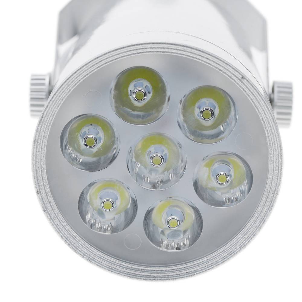 Reflektor LED 7W zimny biały dzień 70x123mm srebrny