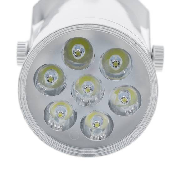 Reflektor LED 7W zimny biały dzień 70x123mm srebrny