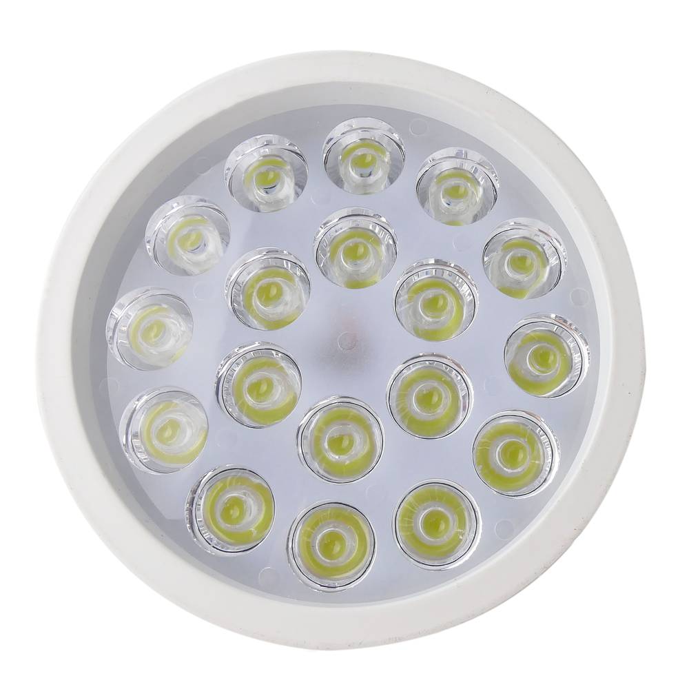 Foco LED de raíl 12W blanco frío día 100x125mm blanco y plata