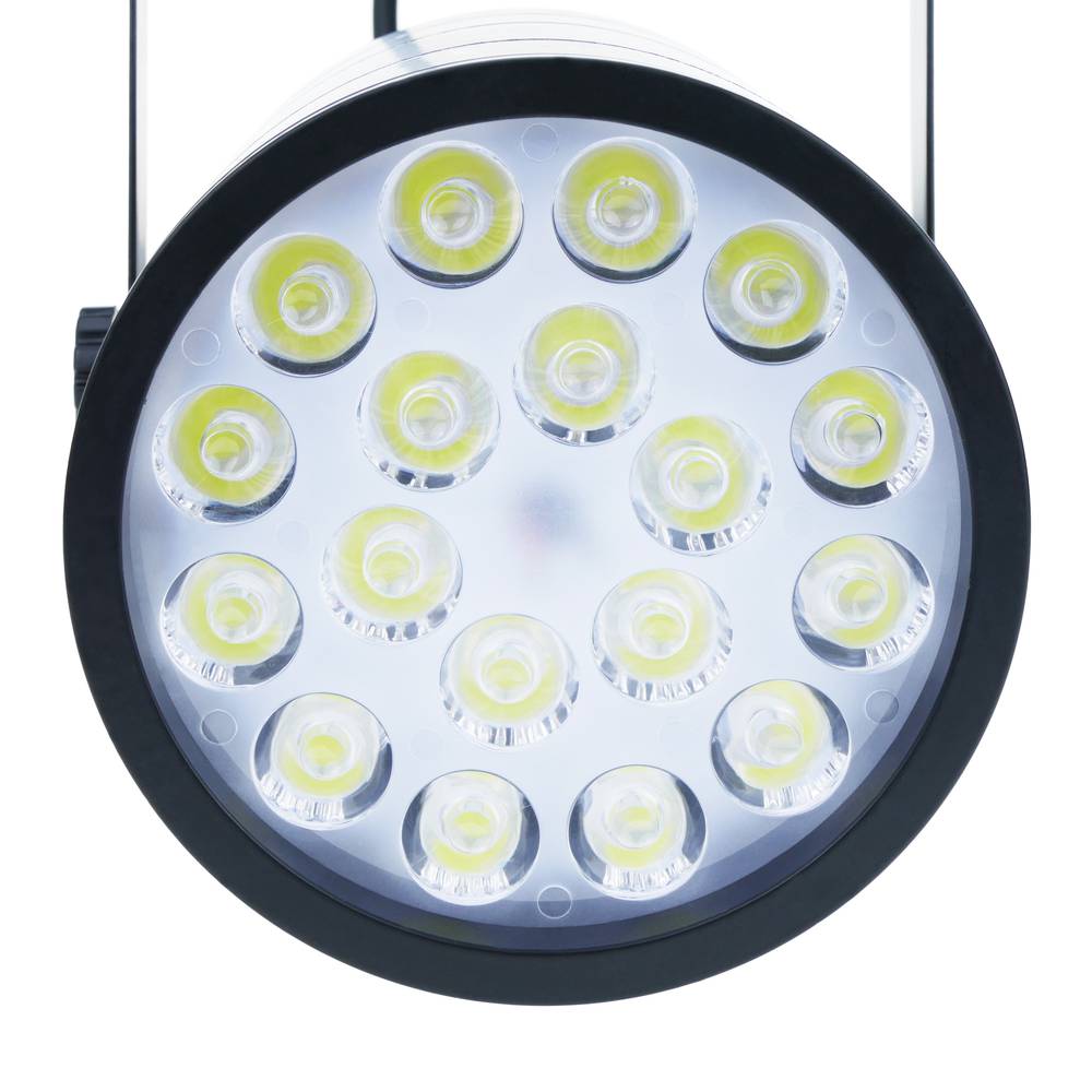 LED-spot 18W koudwit dag 120x155mm zwart