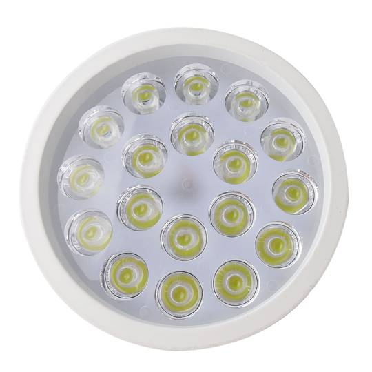 Foco LED de raíl 18W blanco frío día 120x155 mm blanco