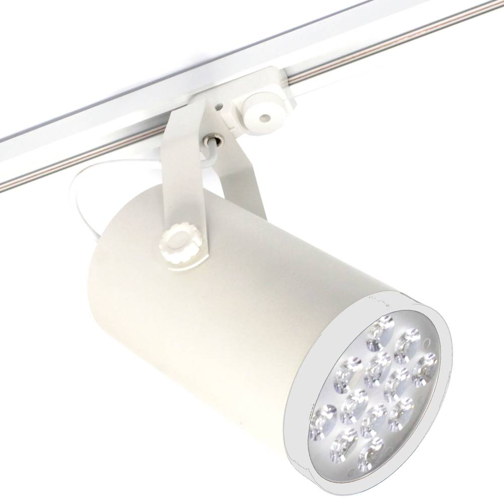 12W LED-raillicht koudwit dag 100x190mm ivoorwit