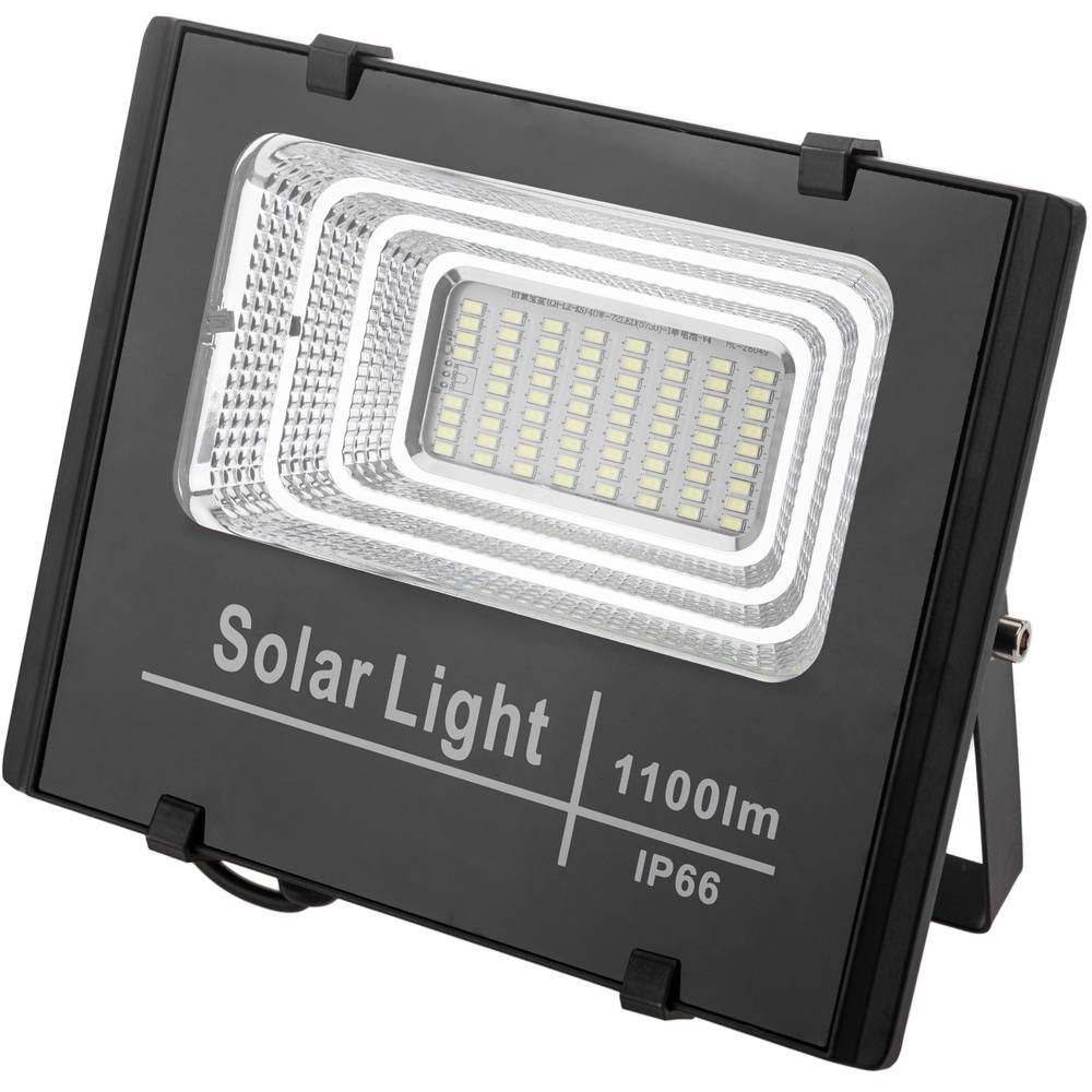 Schuur Humoristisch behuizing 1100 lm LED-straler voor buiten IP66 met 10000 mAh oplaadbare batterij en  zonnepaneel - Cablematic