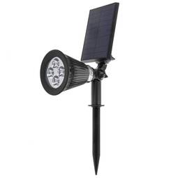 Faretto a LED solare IP44 2W 200LM con palo da giardino