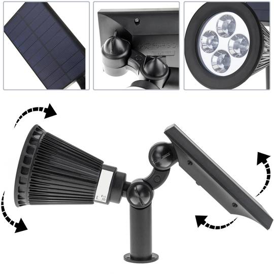 Focus LED Solar IP44 2W 200LM amb estaca per exterior