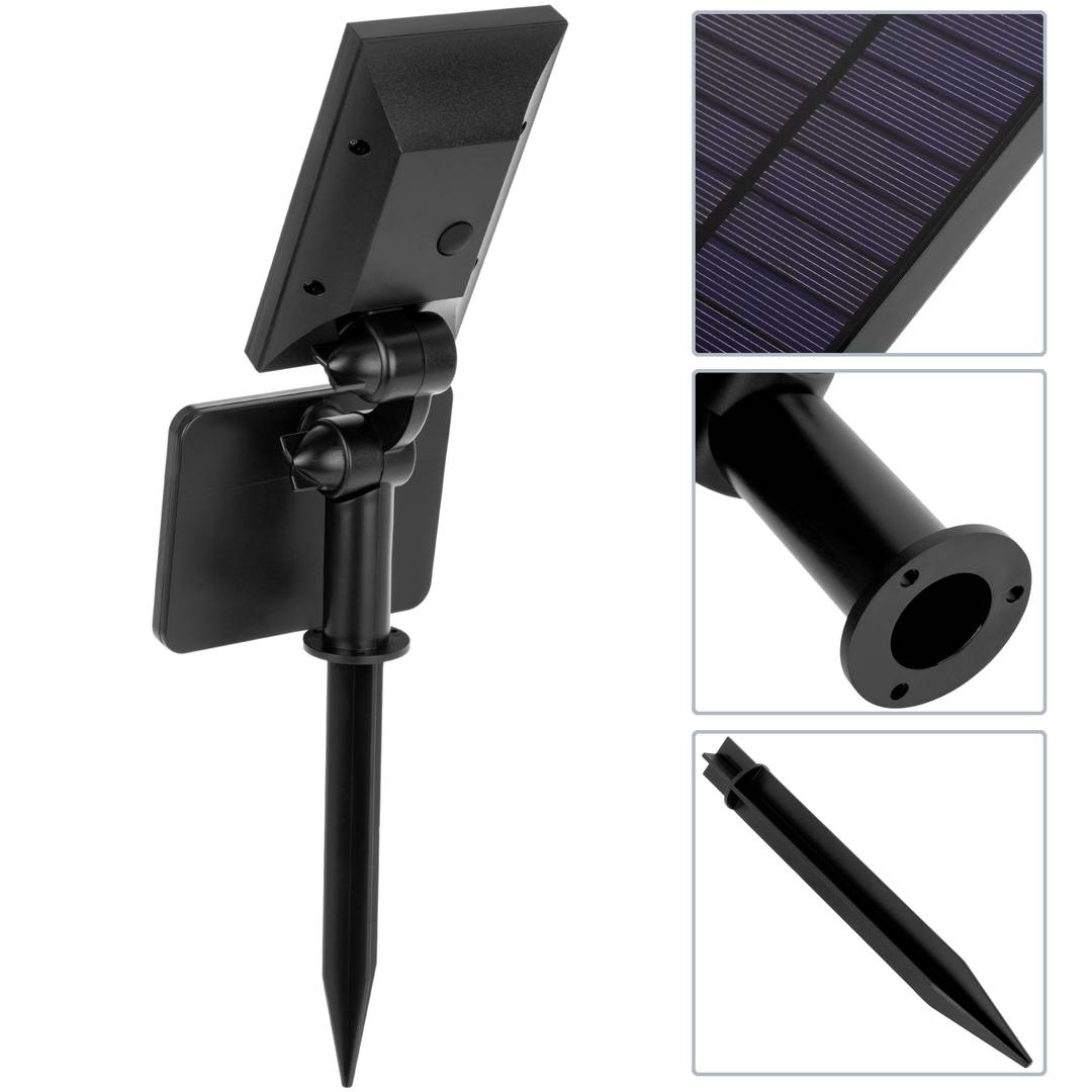 Solar LED Spotlight IP44 3W 300LM with Garden Stake