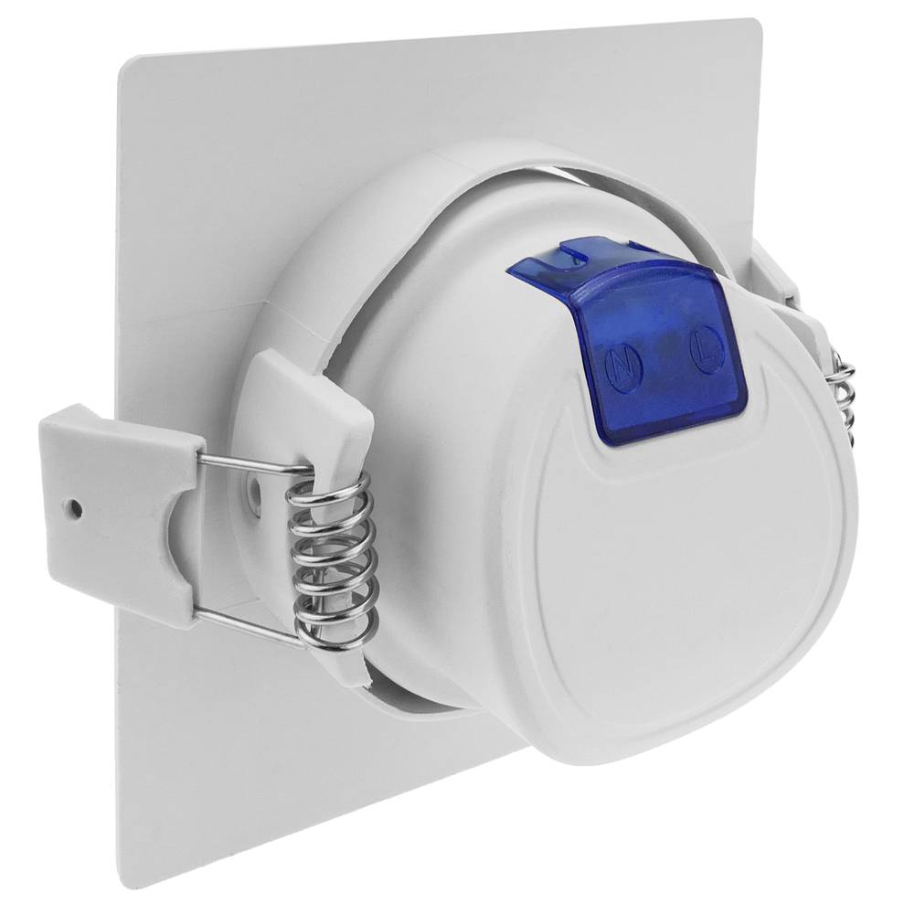 LED light 90mm square recessed 7W warm white 3200K