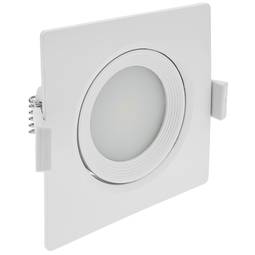 Diodo emissor de luz 90mm quadrado recesso 7W branco dia 6500K