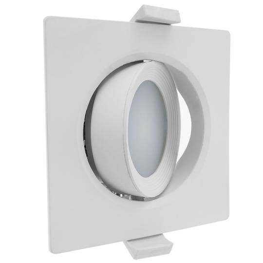 LED light 90mm square recessed 7W white day 6500K