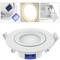 Feu à LED 90mm encastré rond 7W blanc chaud 3000K