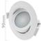 Feu à LED 90mm encastré rond 7W blanc chaud 3000K