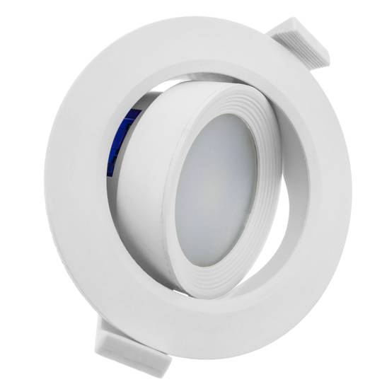 Feu à LED 90mm encastré rond 7W blanc chaud 3000K