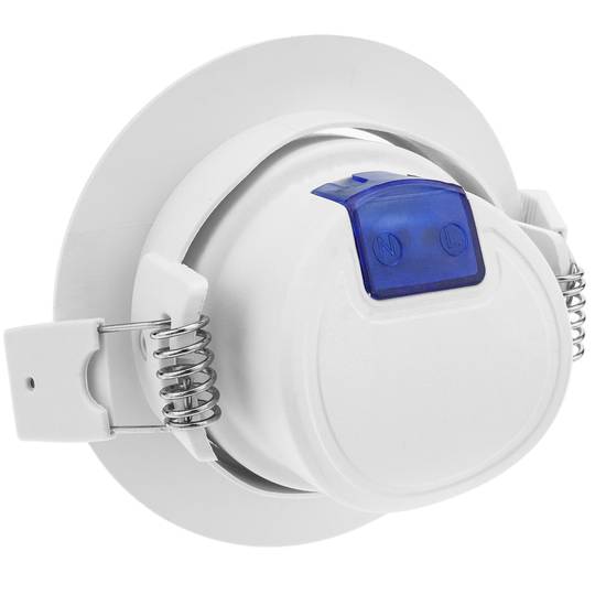 Feu à LED 90mm encastré rond 7W blanc chaud 3000K