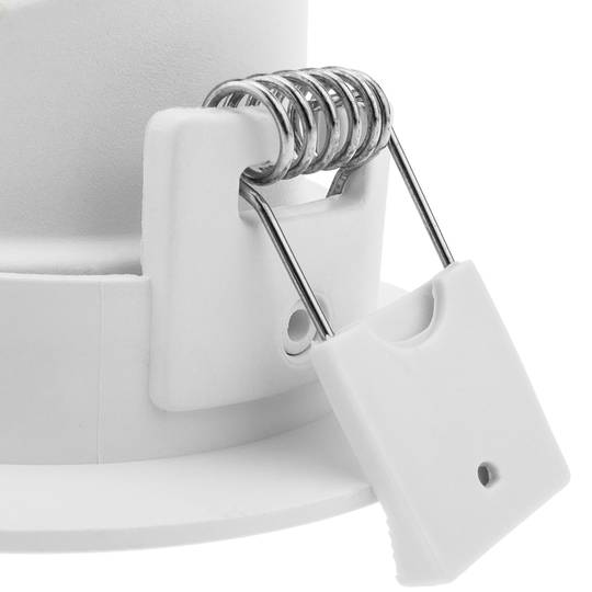 Feu à LED 90mm encastré rond 7W blanc chaud 3000K