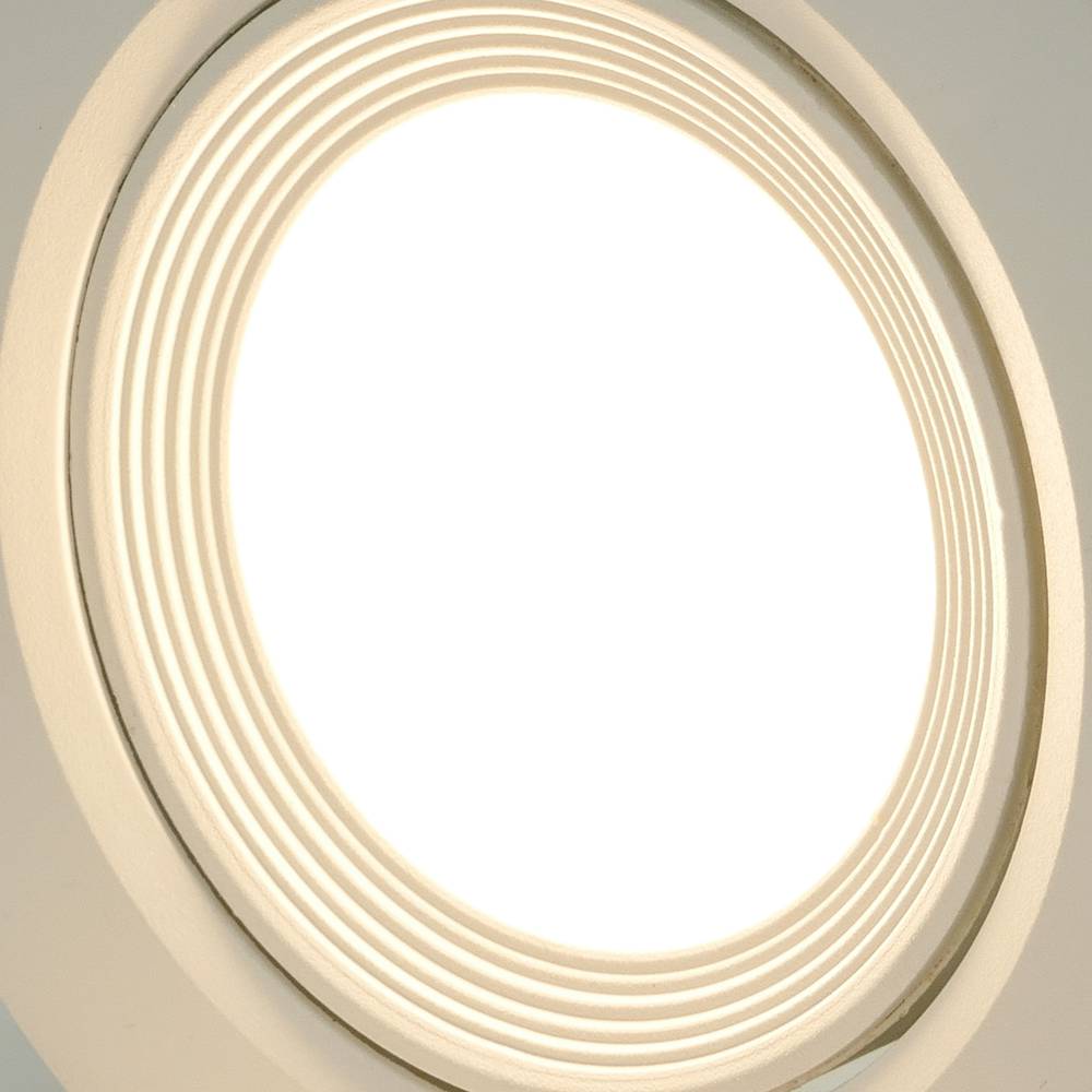 Feu à LED 90mm encastré rond 7W blanc chaud 3000K