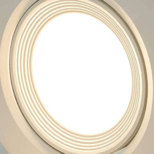 Feu à LED 90mm encastré rond 7W blanc chaud 3000K