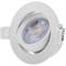 90mm round recessed 7W tilting LED light with light color selector