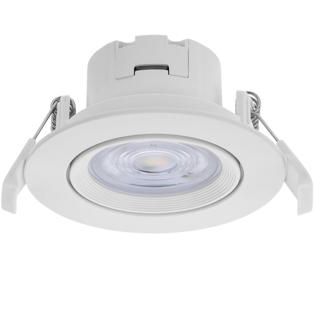 90mm round recessed 7W tilting LED light with light color selector