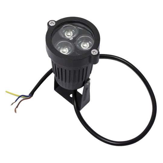 LED spotlight 3W cold white day 60x78mm IP65 for outdoor