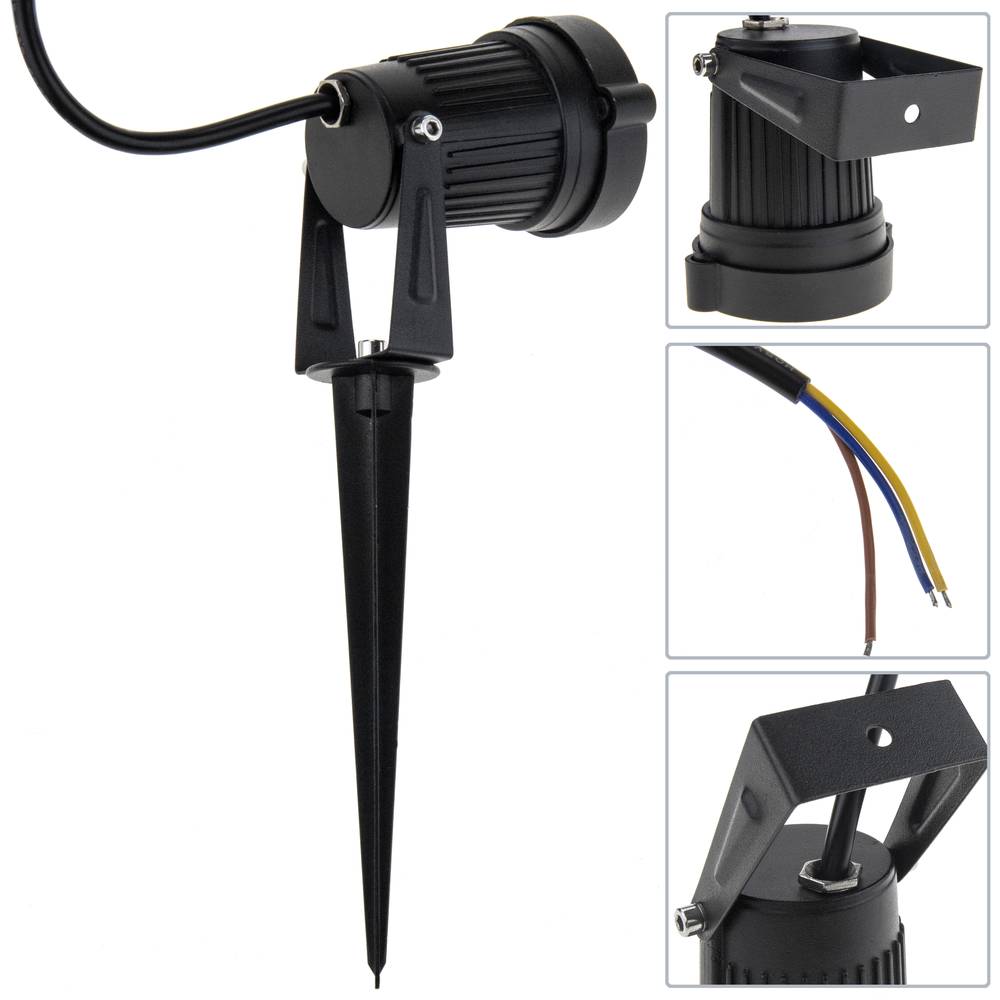 Refletor LED IP65 5W 425LM com estaca ao ar livre