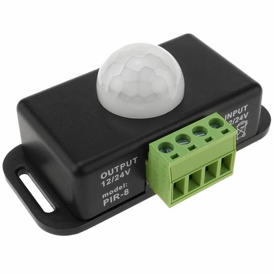 Détecteur de mouvement infrarouge 7,6 x 4,5 x 3,3 cm DC noir