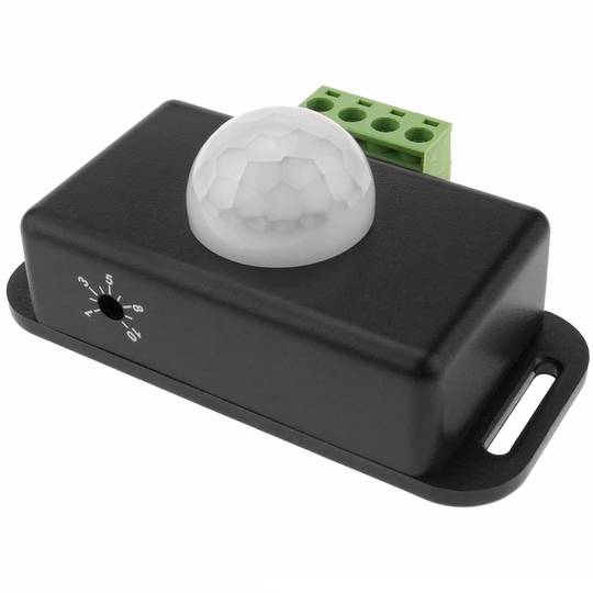 Détecteur de mouvement infrarouge 7,6 x 4,5 x 3,3 cm DC noir