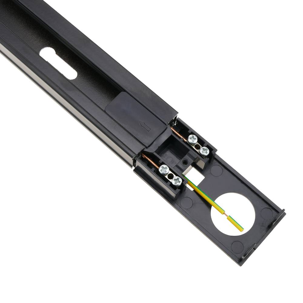 1-Phasen Hochvoltschiene Schiene für Deckenbeleuchtung 100cm schwarz