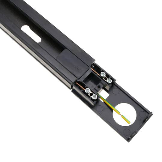1-Phasen Hochvoltschiene Schiene für Deckenbeleuchtung 100cm schwarz