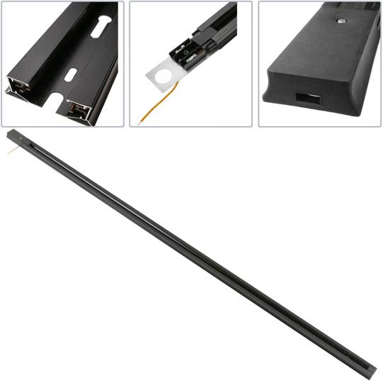 Binario elettrificato per illuminazione monofase 150cm nero