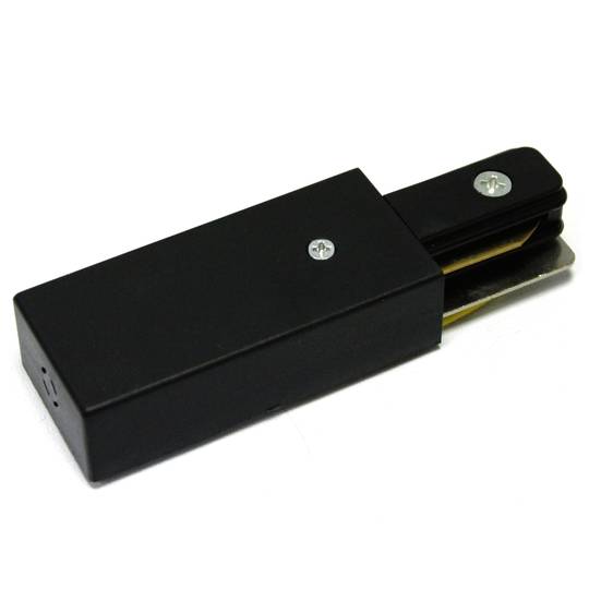 Terminale di alimentazione per luce di soffitto rail rail 1-way nero