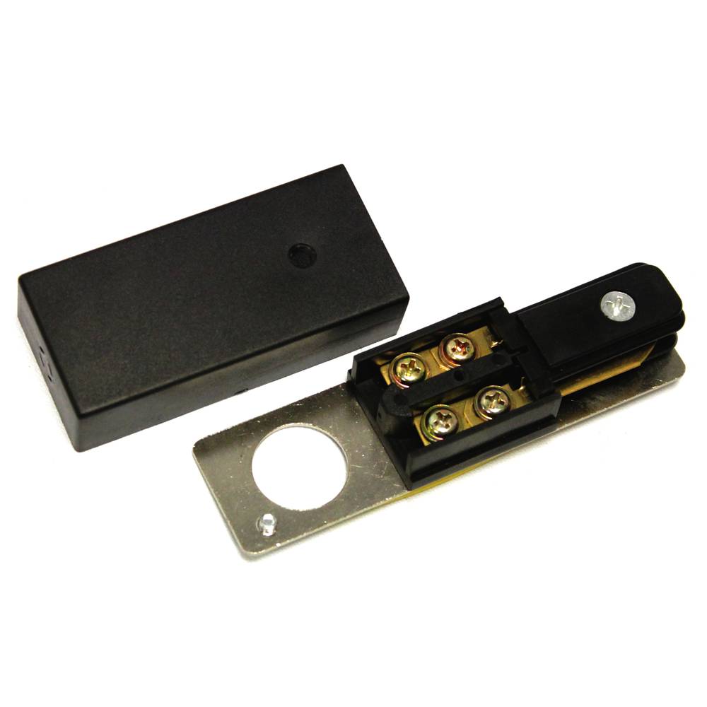 Terminale di alimentazione per luce di soffitto rail rail 1-way nero