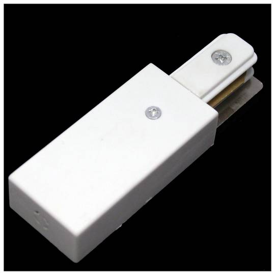 Power supply terminal for rail rail ceiling light 1-way white - Cablematic