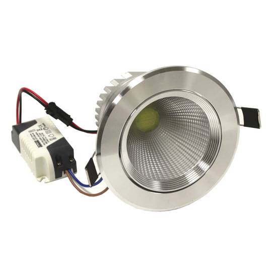 7W LED ha messo Downlight 95 millimetri bianco-argento giorno COB7W