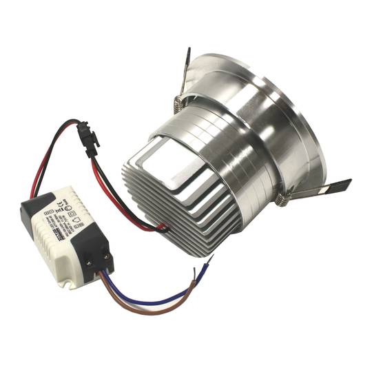 7W LED ha messo Downlight 95 millimetri bianco-argento giorno COB7W