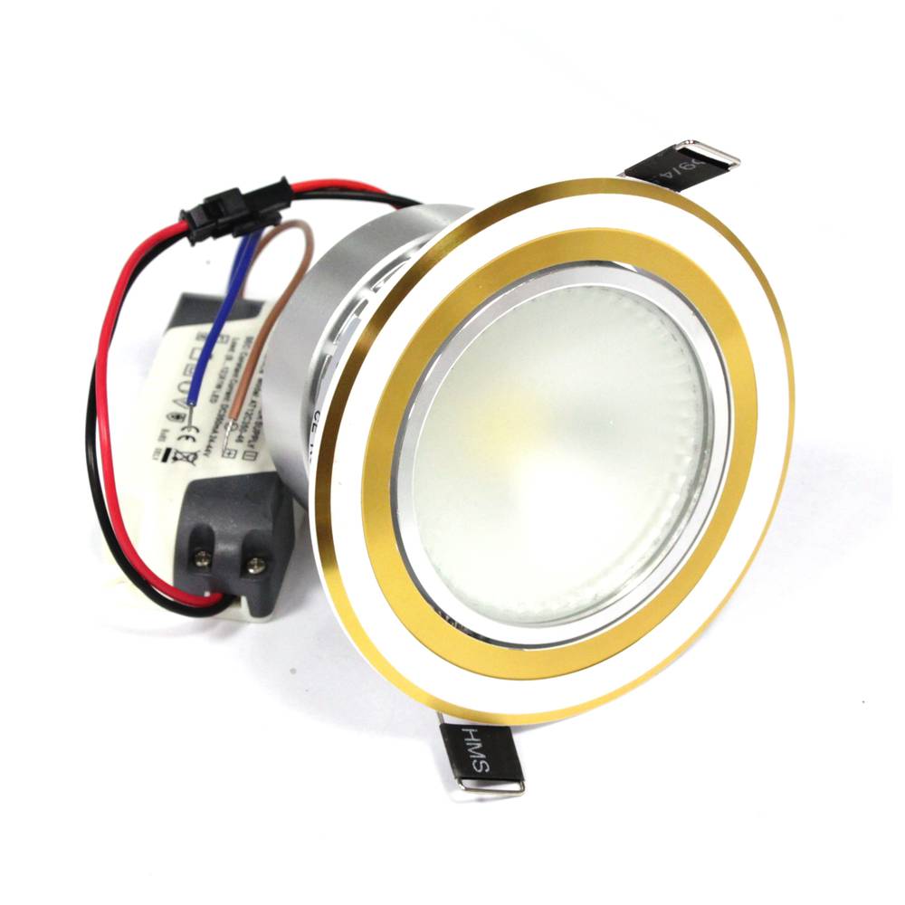 Downlight LED 10W 95mm białe złoto dzień COB10W