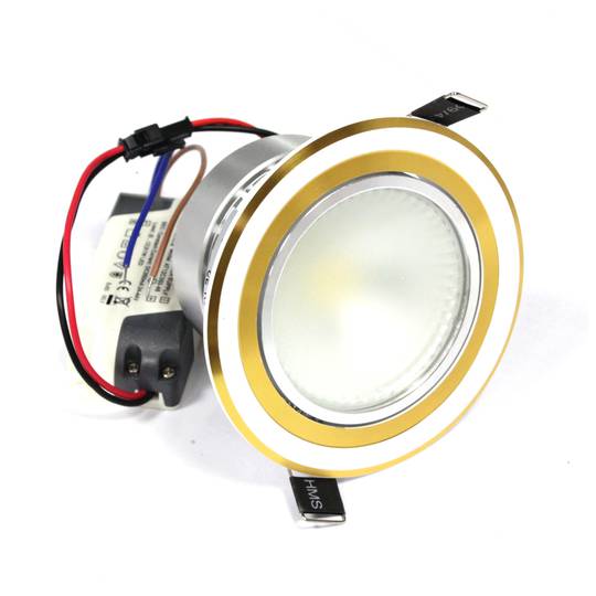 Downlight LED 10W 95mm białe złoto dzień COB10W