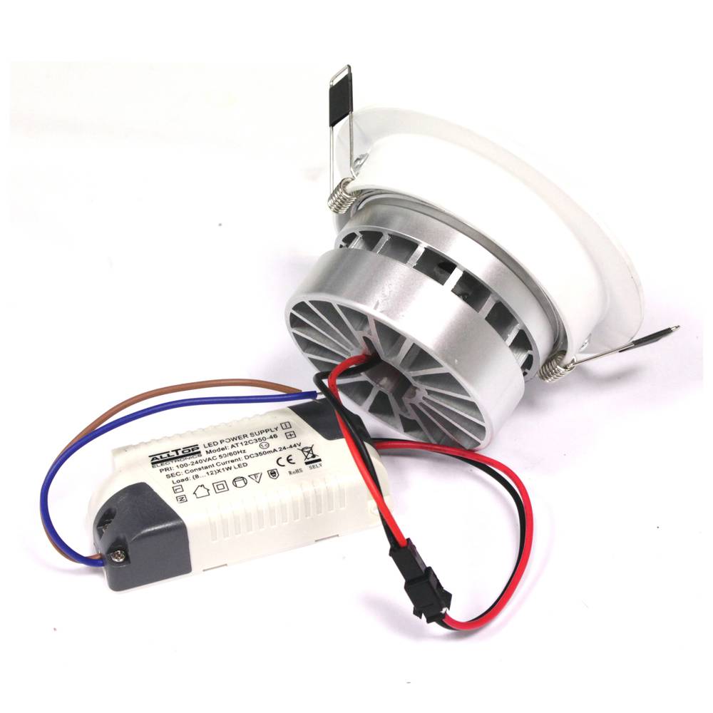 Downlight LED 10W 95mm białe złoto dzień COB10W