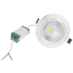 Luminaire LED encastré 10W 100 mm jour blanc COB10W d'argent