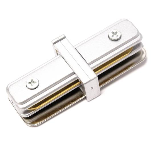 Union splice straight for ceiling light rail lane 1-way gray