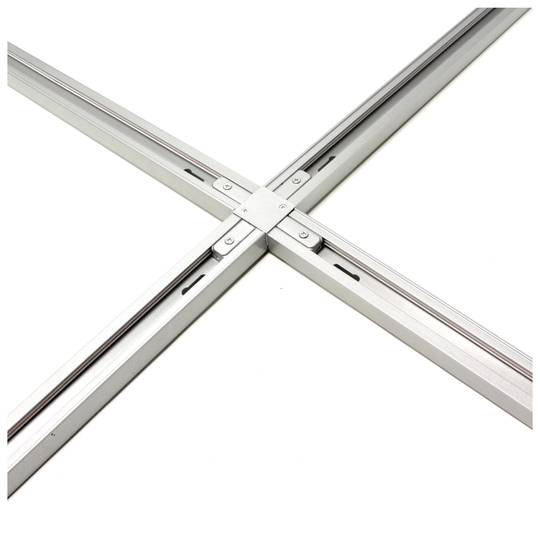 Union splice Quad Rail Ceiling Light gray lane 1-way