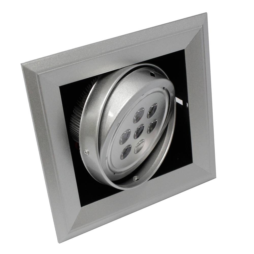 Downlight encastable LED 7W 20x20cm quadrat blanc neutre