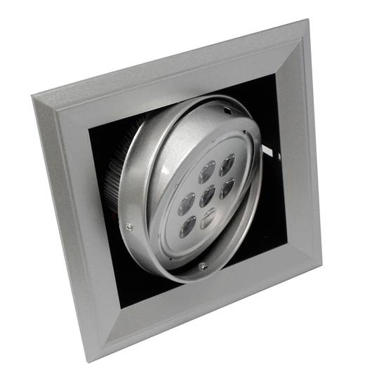 Downlight encastable LED 7W 20x20cm quadrat blanc neutre