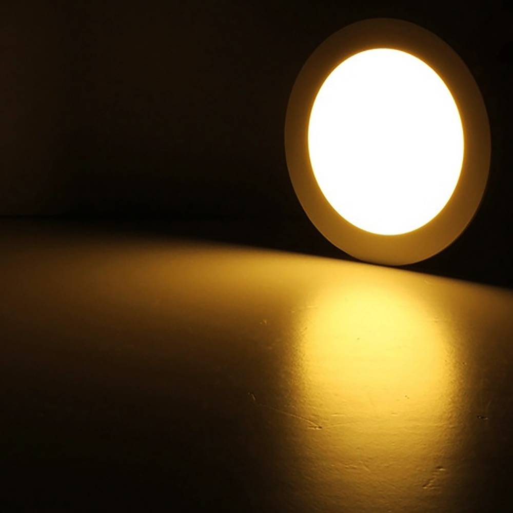 Panneau LED Downlight circulaire 85mm 3W blanc chaud
