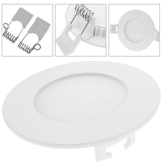 Panell LED circular downlight de 85mm 3W blanc fred dia