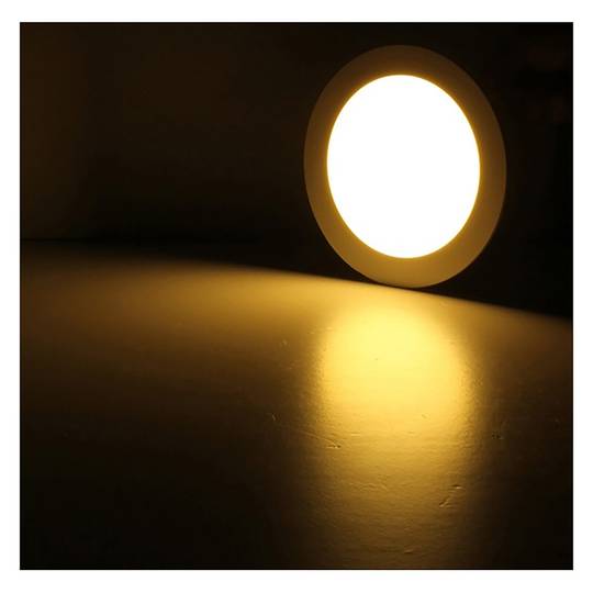 Circulaire du panneau LED 6W Spot 120mm blanc chaud