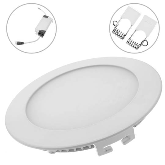 Downlight circulaire panneau LED 145mm 9W blanc chaud