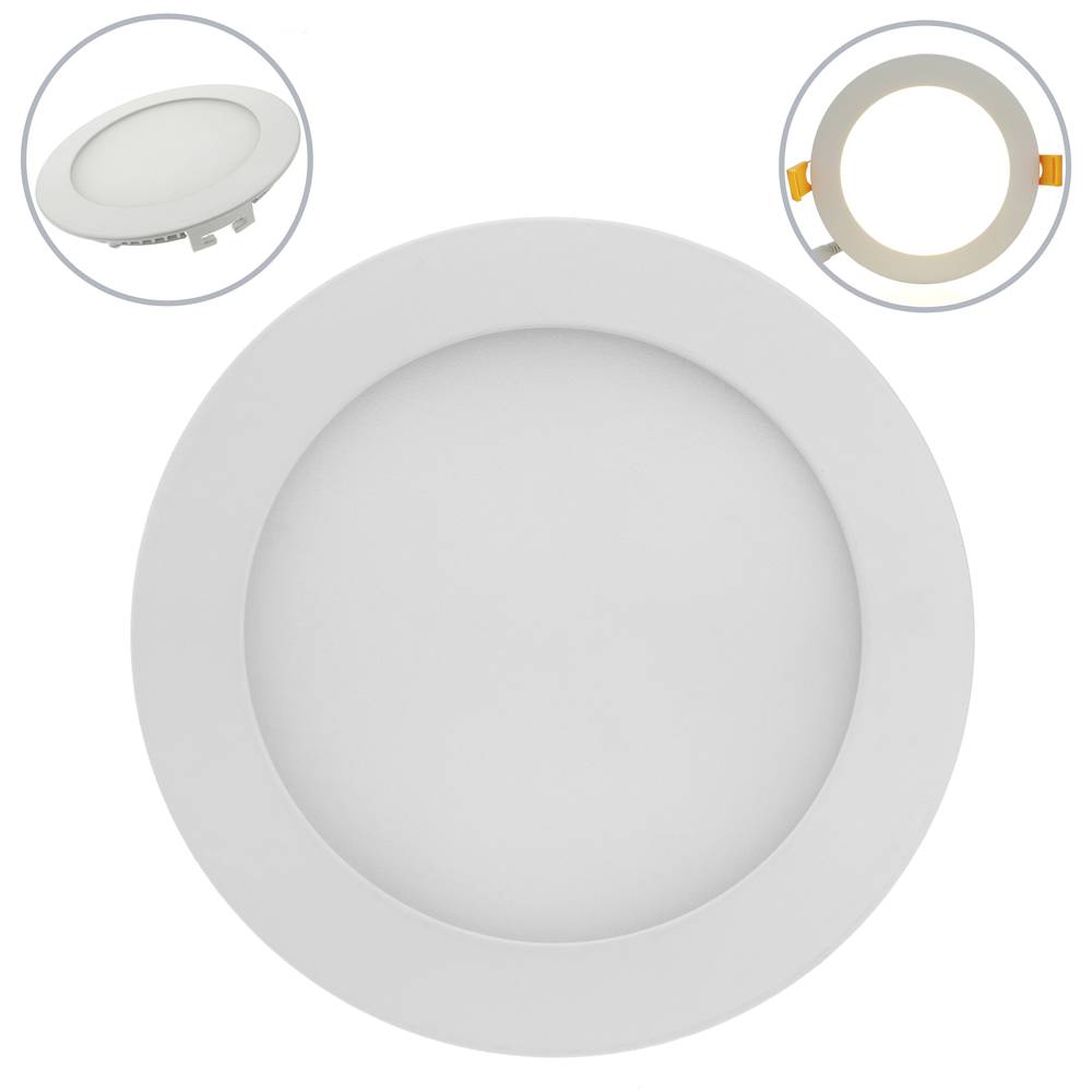 Okrągły panel LED downlight 225mm 18W biały zimny dzień