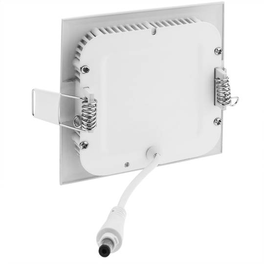 Panel LED cuadrado downlight de 117mm 4W blanco frío día