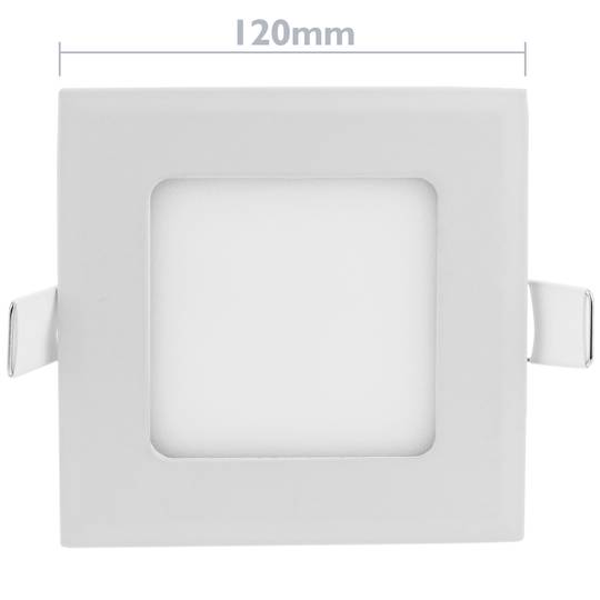 Vierkante led-paneeldownlight 120 mm 6 W koudwitte dag
